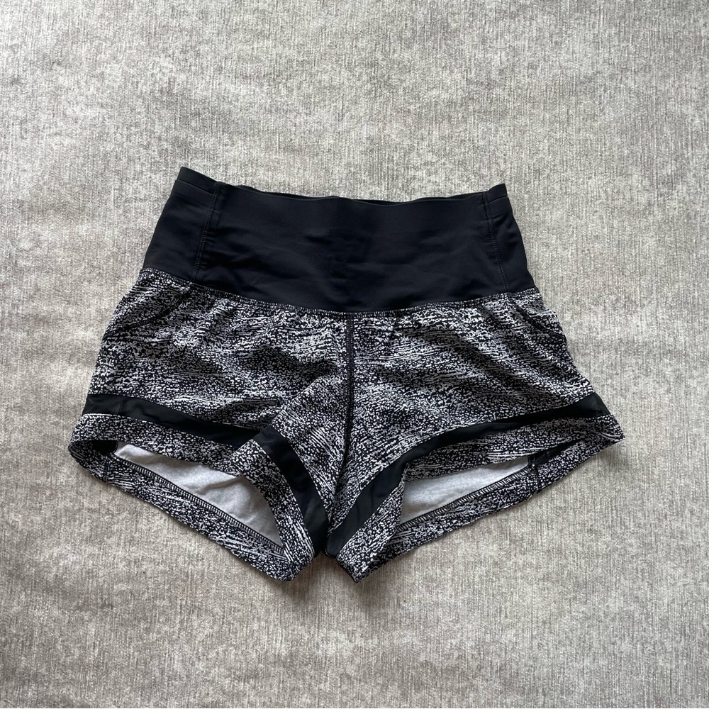 lululemon athletica Black and Gray Women Shorts